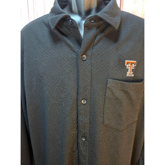 Texas Tech Antigua Mens Black Long Sleeve Flannel Shirt XL - Picture 3 of 8